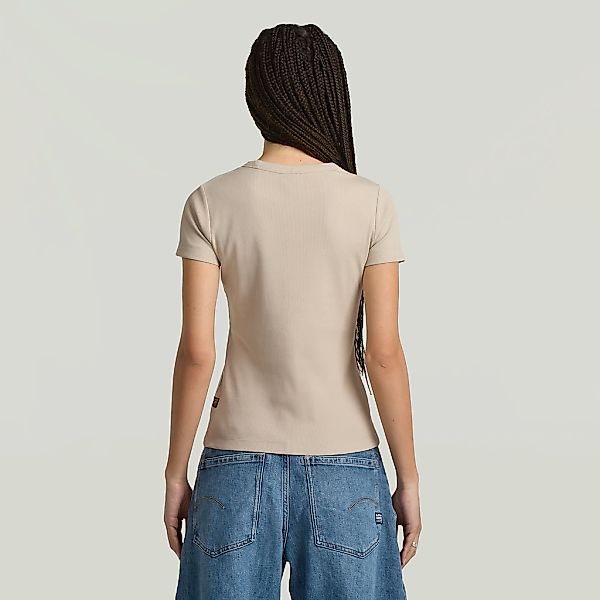 G-STAR T-Shirt "Rib Cap Sleeve" aus Rippjersey, Slim Fit günstig online kaufen