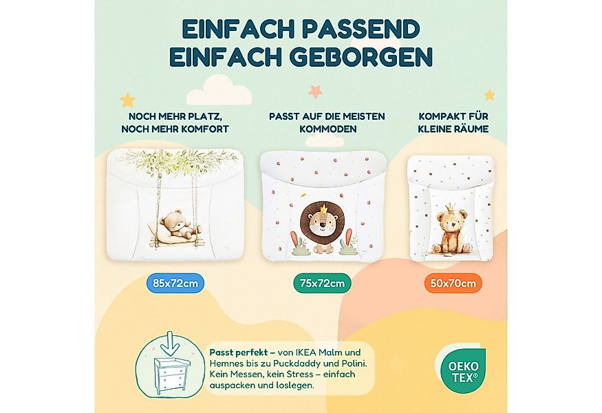 CEBA BABY Wickelauflage Weiche Baby Wickelunterlage 75 x 72 cm / 85 cm x 75 günstig online kaufen