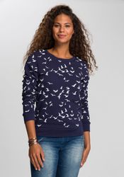 KangaROOS Sweatshirt Langarm, figurumspielender Schnitt, bedruckt, günstig online kaufen