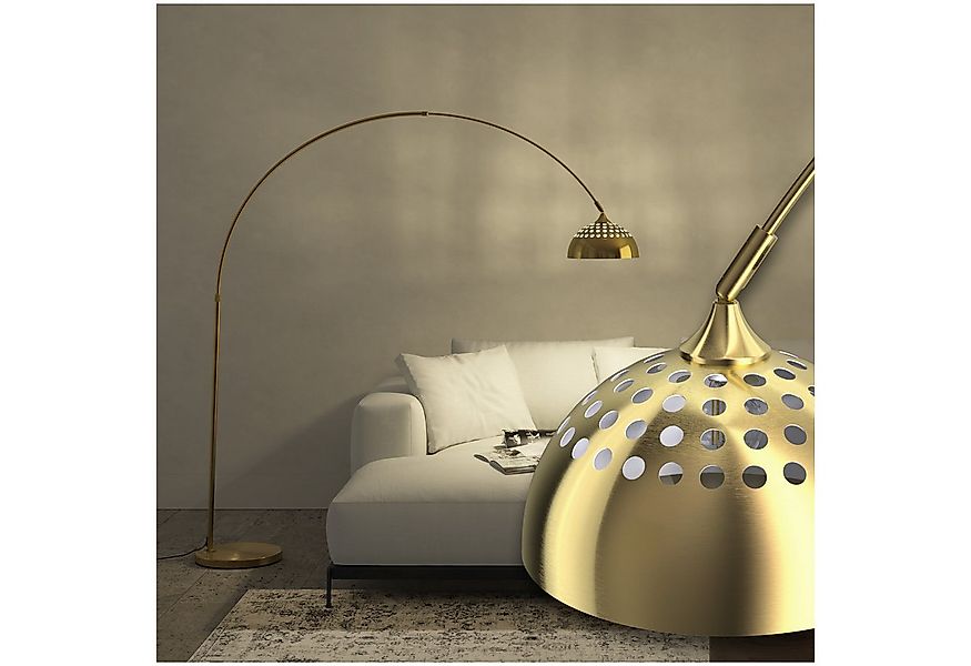 tectake Stehlampe Bogenleuchte, LED, Verstellbare Bogenlampe aus Stahl im e günstig online kaufen