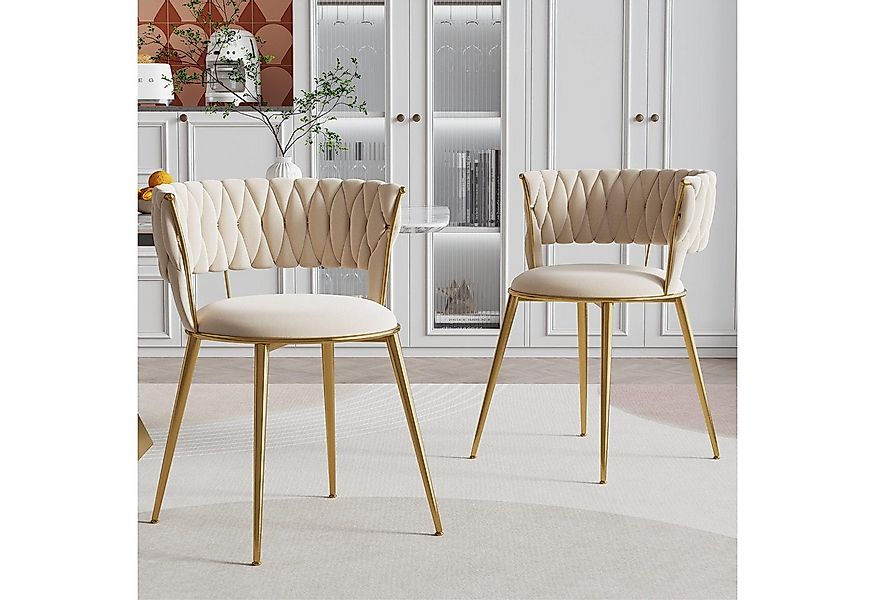 LVHOM Esszimmerstuhl Luxuriöse Samt-Stühle 2er-/4er-/6er-Set mit Rückenlehn günstig online kaufen