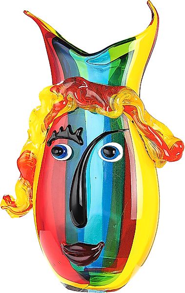 GILDE GLAS art Tischvase "Rainbow", (1 St.), aus Glas, Höhe ca. 37 cm günstig online kaufen
