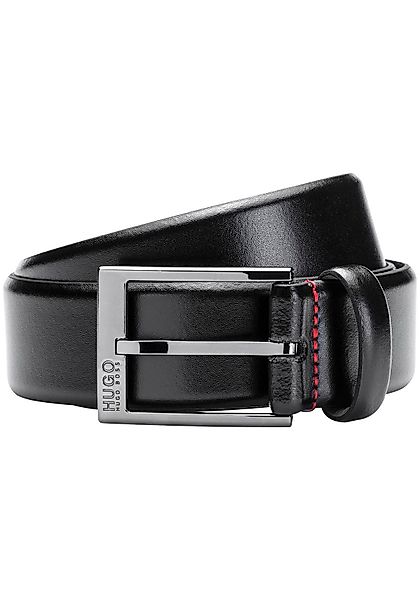 HUGO Ledergürtel "Garney" mit polierten Metalldetails und dezenter BOSS Log günstig online kaufen