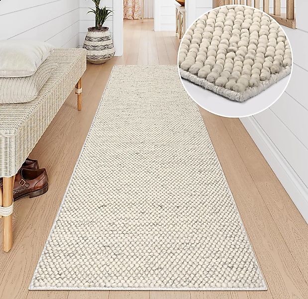 my home Läufer "Wolly, handgewebt, Handweb Teppich" rechteckig 14 mm Höhe W günstig online kaufen