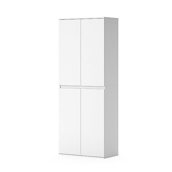 Vicco Kleiderschrank Claus, Weiß, 74 x 191.5 cm mit 4 Türen günstig online kaufen