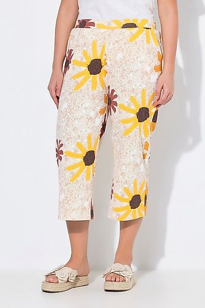 Ulla Popken Culotte Jersey-Culotte Sonnenblumen Komfortbund günstig online kaufen