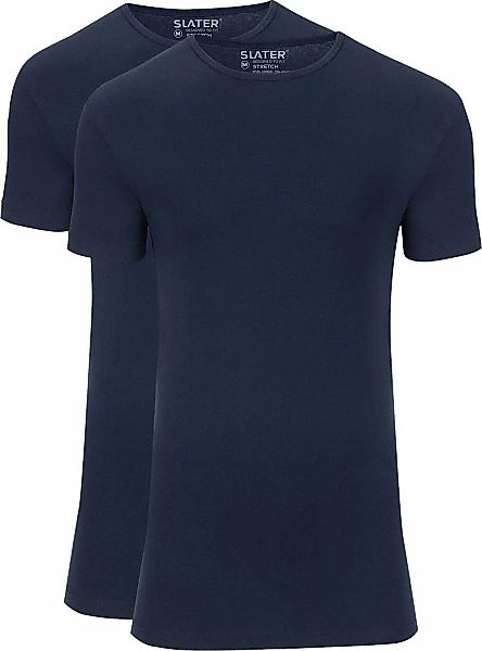 Slater 2er-Pack Stretch T-shirt Dunkelblau - Größe L günstig online kaufen