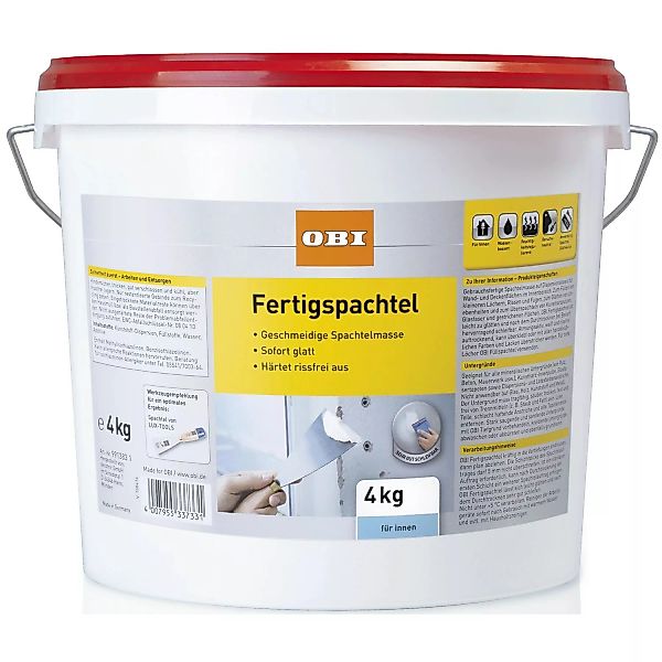 OBI Fertig-Spachtel Weiß 4 kg günstig online kaufen