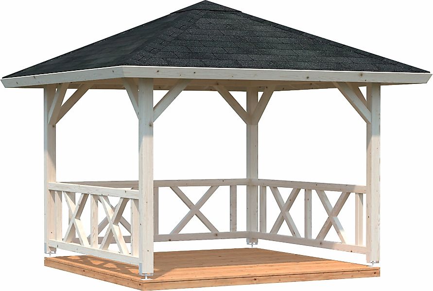 Palmako Holzpavillon "Betty", BxT: 368x368 cm, weiß günstig online kaufen