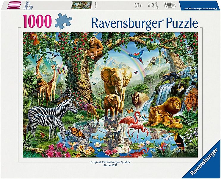 Ravensburger Puzzle Abenteuer im Dschungel, 1000 Puzzleteile, Made in Germa günstig online kaufen