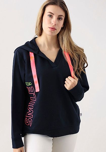 Zwillingsherz Sweatshirt Smile breite Bänder, V-Ausschnitt, günstig online kaufen