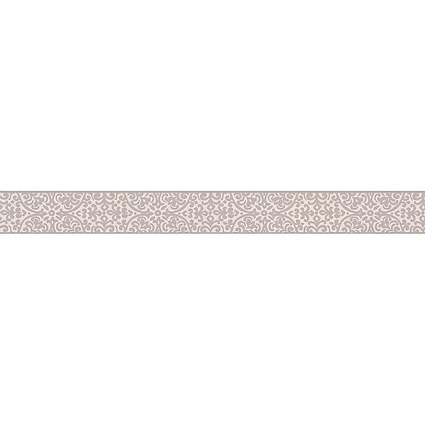 Bricoflor Ornament Tapeten Bordüre in Weiß Grau Selbstklebende Tapetenbordü günstig online kaufen