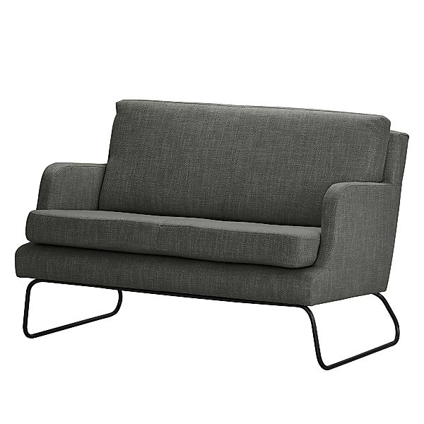 home24 Norrwood Sofa Kopu I 2-Sitzer Grau Webstoff 123x74x80 cm günstig online kaufen