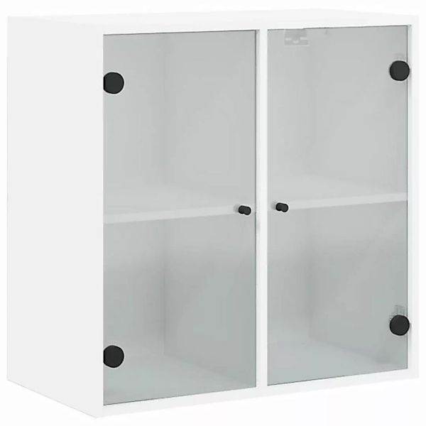 vidaXL Glashängeschrank Wandschrank mit Glastüren Weiß 68x37x68,5 cm (1-St) günstig online kaufen