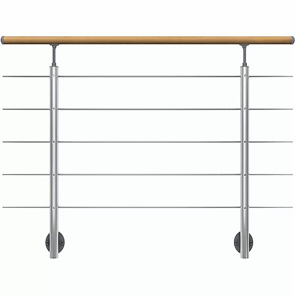 Dolle Geländerset mit Eichehandlauf für Seitenmontage 150 cm FSC® günstig online kaufen