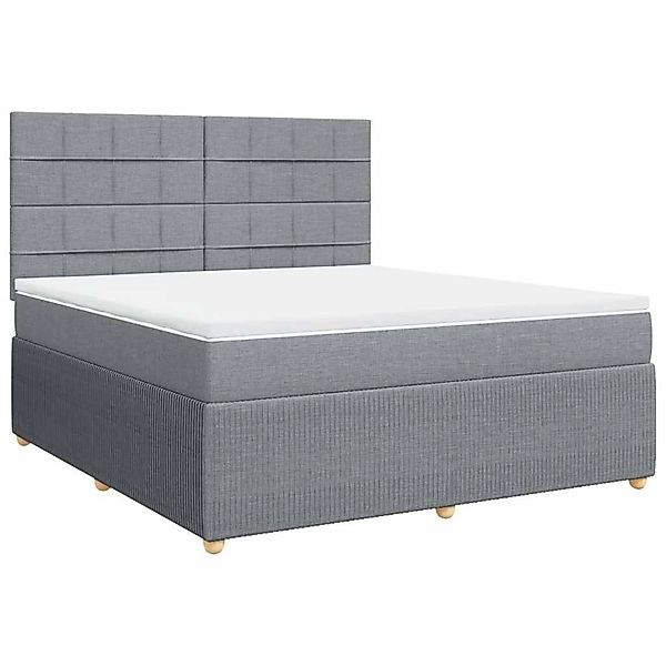 vidaXL Boxspringbett mit Matratze Hellgrau 180x200 cm Stoff 3294435 günstig online kaufen