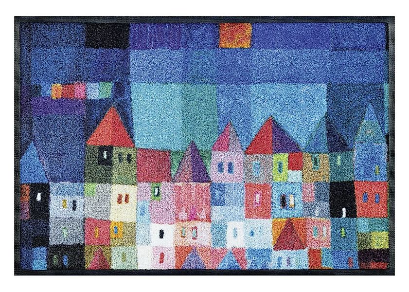 wash+dry by Kleen-Tex Fußmatte »Colourful Houses«, rechteckig günstig online kaufen