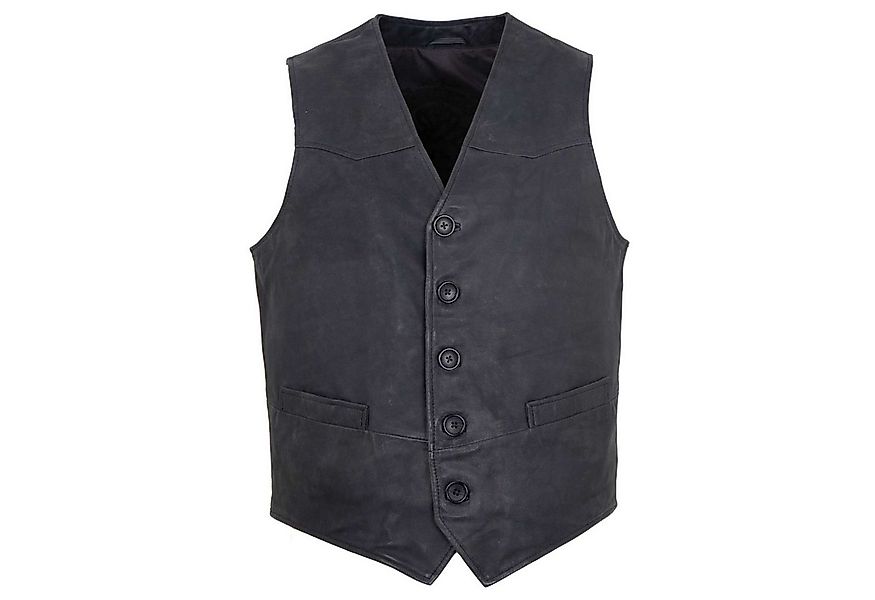 Maddox Lederweste Emilio MADDOX - Herren Lederweste Lammnubuk navy günstig online kaufen