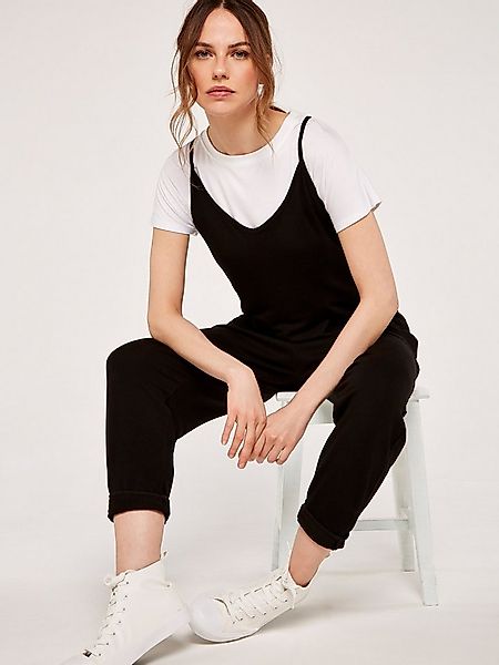 Apricot Jumpsuit Sweatshirt Strappy Jumpsuit (1-tlg) mit Taillenabnäher günstig online kaufen