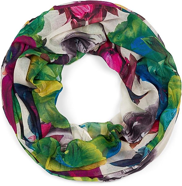 styleBREAKER Loop Loop mit Blumen Muster, günstig online kaufen