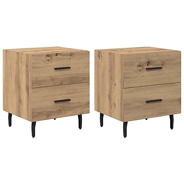 vidaXL Nachttisch 2 Stk Artisan-Eiche 40 x 35 x 47,5 cm Holzwerkstoff 88204 günstig online kaufen
