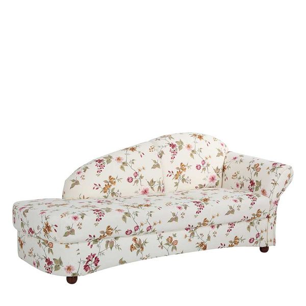 Sofaliege mit Blumen Motiv Flachgewebe Bezug Landhausstil günstig online kaufen