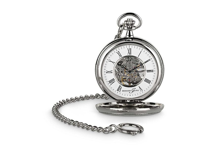 Hermann Jäckle Taschenuhr "Bayreuth", Skelett-Handaufzug, Mineralglas, 50 m günstig online kaufen