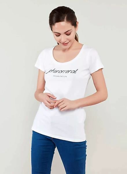 T-shirt Aus Bio Baumwolle Mit Stickerei günstig online kaufen