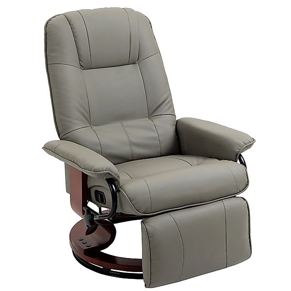 HOMCOM Relaxsessel Kunstleder Schaumstoff Grau L78 x B87 x H100 cm günstig online kaufen