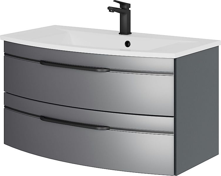 Saphir Waschtisch Serie 7045 Mineralmarmor-Waschtisch und Unterschrank, 91 günstig online kaufen