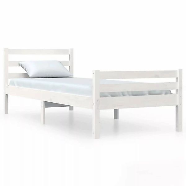Vidaxl Massivholzbett Weiß 100x200 Cm günstig online kaufen