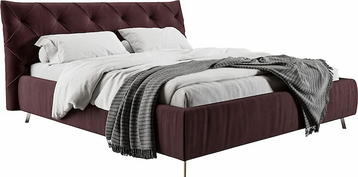 PLACES OF STYLE Polsterbett "Elloree in 4 Breiten bis 200cm, auch in Leder" günstig online kaufen