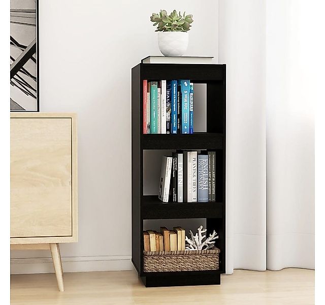furnicato Bücherregal Bücherregal/Raumteiler Schwarz 40x35x103 cm Massivhol günstig online kaufen