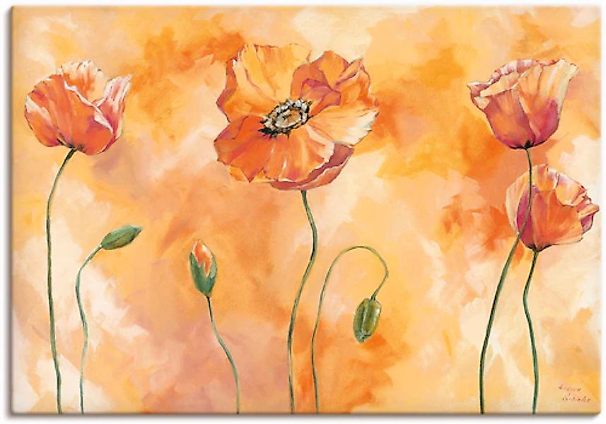 Artland Wandbild »Mohnkomposition« Blumen 1 Stk. tlg. als Alubild, Outdoorb günstig online kaufen