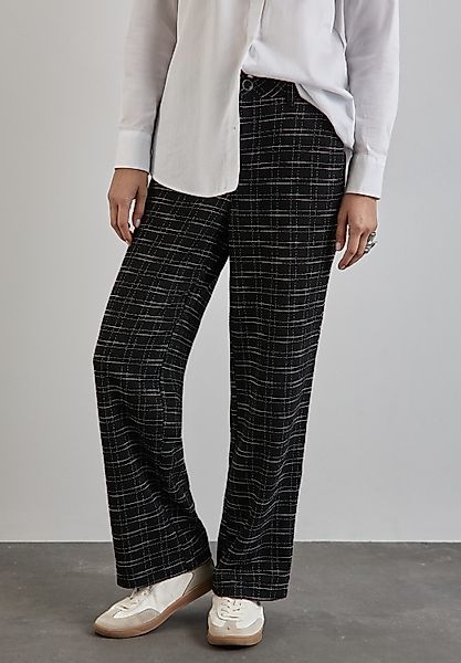 STREET ONE Stoffhose Sommerhose mit Karomuster günstig online kaufen