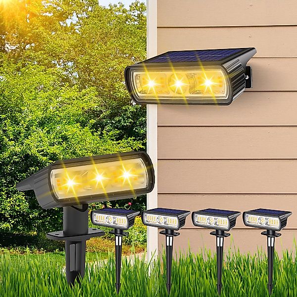 Sunicol Gartenstrahler Solarlampen für außen, 4 günstig online kaufen