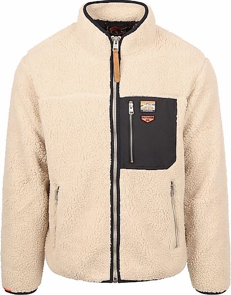 Superdry Fleecejacket Vintage Retro Ecru - Größe L günstig online kaufen