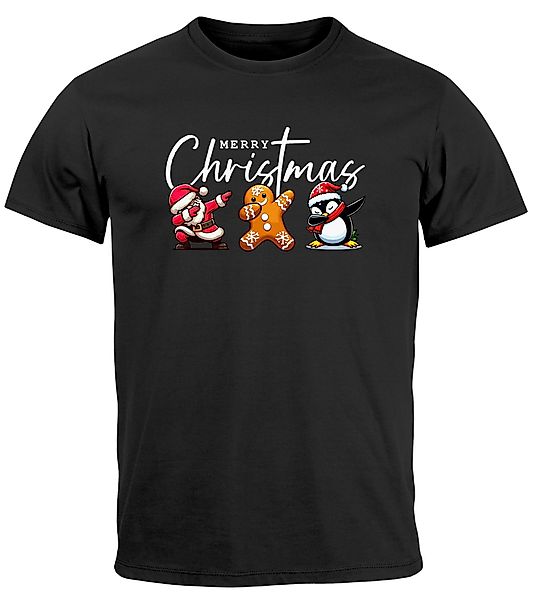 MoonWorks Print-Shirt Herren T-Shirt Weihnachtsshirt Merry günstig online kaufen