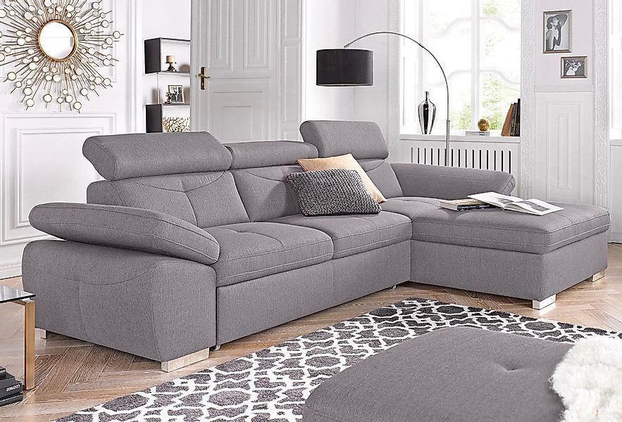 exxpo - sofa fashion Ecksofa "Spring, super bequem, mit Armteil- und Kopfte günstig online kaufen
