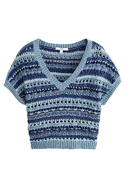 Next V-Shirt Häkel-Top mit V-Ausschnitt aus Baumwolle (1-tlg) günstig online kaufen