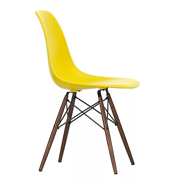 Vitra - Eames Plastic Side Chair DSW Gestell Ahorn dunkel - sunlight/Sitzsc günstig online kaufen