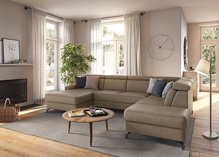 sit&more Wohnlandschaft »Scarlett U-Form« inklusive Kopfteilverstellung, wa günstig online kaufen