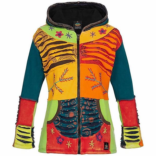 RennerXXL Fleecejacke Ankerglut Nepalliebe Damen Patchwork günstig online kaufen
