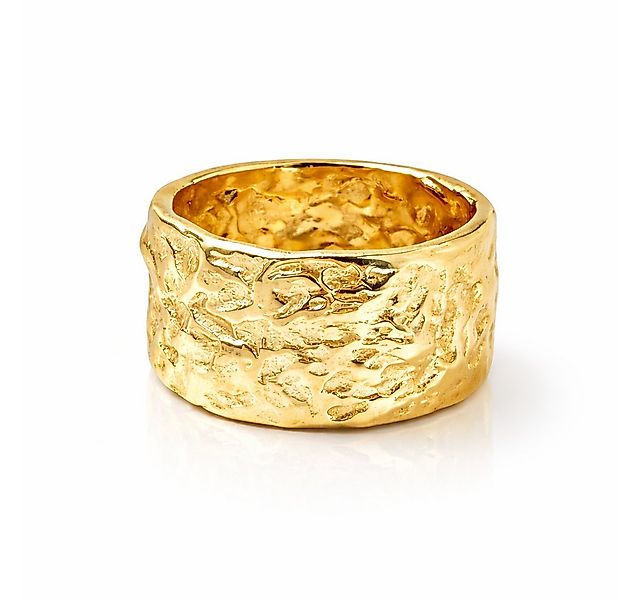 ROUGEMONT Goldring Extravaganter Goldring Statement Damen Ring gehämmert, G günstig online kaufen