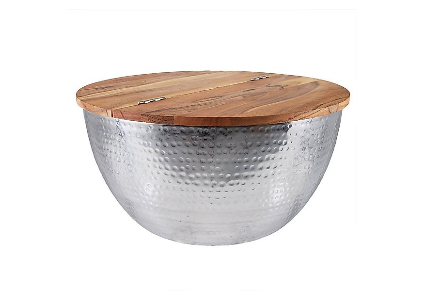 riess-ambiente Couchtisch ORIENT STORAGE Ø60cm natur / silber (Einzelartike günstig online kaufen