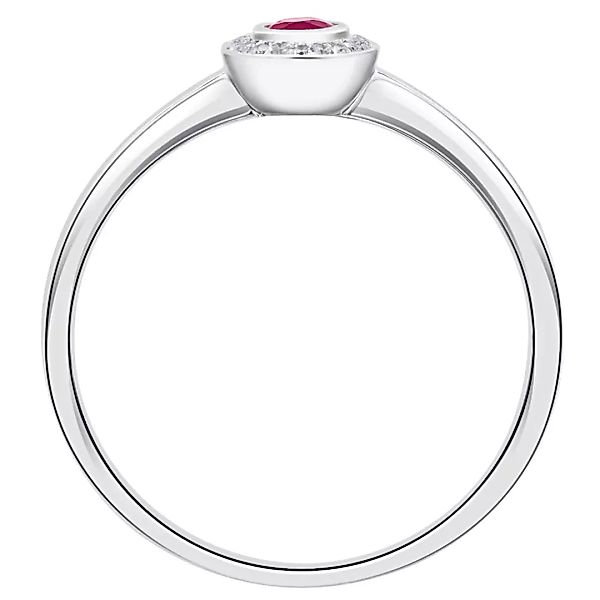 ONE ELEMENT Diamantring "0,04 ct Diamant Brillant Rubin Ring aus 585 Weißgo günstig online kaufen