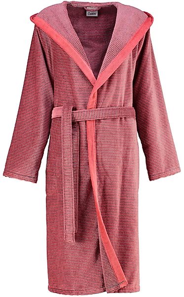 Cawö Damenbademantel, Langform, Baumwolle, Kapuze, Gürtel, günstig online kaufen