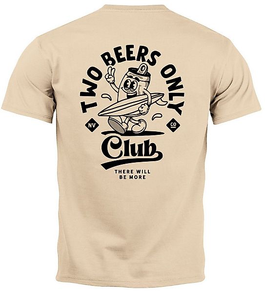 Neverless Print-Shirt Backprint T-Shirt Herren Bier Spruch Motivprint Comic günstig online kaufen