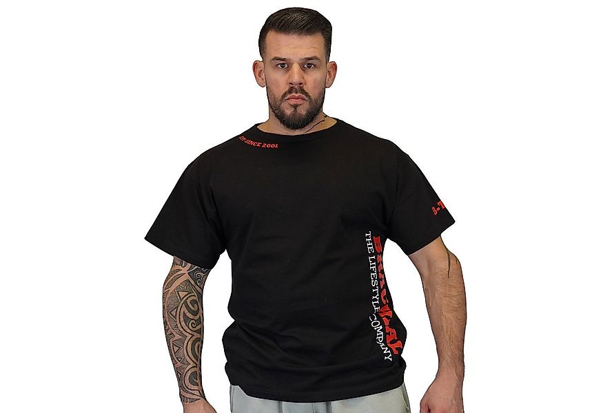 BRACHIAL THE LIFESTYLE COMPANY T-Shirt Brachial T-Shirt "Gym" schwarz/rot günstig online kaufen