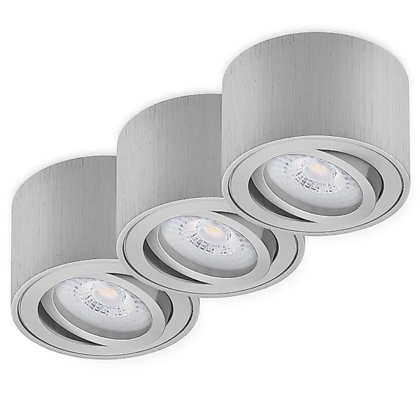 Oktaplex 3er Set Deckenspot Lile S Schwenkbar inkl. LED-Module Warmweiß 300 günstig online kaufen